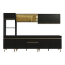 Ver mais imagens de Armário Cozinha Modulada Completa 302cm Florença Multimóveis MP2441 Preto