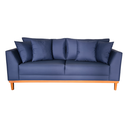 Ver imagem 1 de Sofá Pierri | Base de Madeira & Tecido Acquablock Impermeável | 3 Lugares | Medida 190cm | Marinho