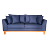 Sofá Pierri | Base de Madeira & Tecido Acquablock Impermeável | 3 Lugares | Medida 190cm | Marinho - 1