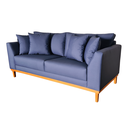 Ver imagem 3 de Sofá Pierri | Base de Madeira & Tecido Acquablock Impermeável | 3 Lugares | Medida 190cm | Marinho