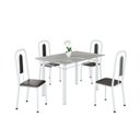 Ver imagem 2 de Conjunto Sala de Jantar com 4 Cadeiras Lívia Branco/Preto
