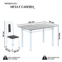 Ver imagem 3 de Conjunto Sala de Jantar com 4 Cadeiras Lívia Branco/Preto