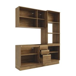Cozinha Compacta Celeste Kappesberg 100% Mdf Nogueira 190cm - 3