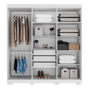 Ver imagem 3 de Guarda Roupa Casal Acp Ágata 06 Portas 03 Gavetas - Branco