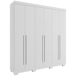 Guarda Roupa Casal Acp Ágata 06 Portas 03 Gavetas - Branco - 1