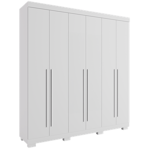 Guarda Roupa Casal Acp Ágata 06 Portas 03 Gavetas - Branco