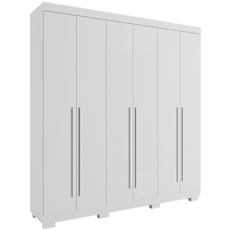 Guarda Roupa Casal Acp Ágata 06 Portas 03 Gavetas - Branco