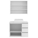 Ver imagem 3 de Gabinete de Banheiro 80cm Vitória com Espelheira e Cuba Branco