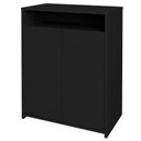 Ver imagem 3 de Kit 2 Balcão para Escritório Café 60cm 2 Portas Look A06 Preto - Mpozenato