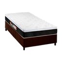 Ver imagem 1 de Cama Box Solteiro: Colchão Espuma D45 Castor Black e White AIR + Base CRC Suede Brown(88x188)
