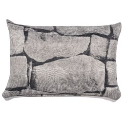 Peso de Porta Decorativo Almofada 1kg Estampa Muro de Pedras - 1