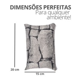 Peso de Porta Decorativo Almofada 1kg Estampa Muro de Pedras - 4