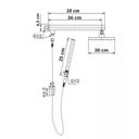 Ver imagem 4 de Ducha Chuveiro 30x30 Preto Fosco Inox Completo Com Desviador