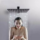 Ver imagem 5 de Ducha Chuveiro 30x30 Preto Fosco Inox Completo Com Desviador