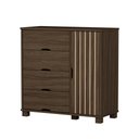 Ver imagem 5 de Cômoda Bela Castanho com 4 Gavetas e 1 Porta Sapateira de Mdf Estilo Ripado