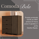 Ver imagem 6 de Cômoda Bela Castanho com 4 Gavetas e 1 Porta Sapateira de Mdf Estilo Ripado