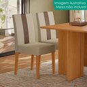 Ver imagem 4 de Kit 2 Cadeiras de Jantar 40009 MDF Suede Aveludado e Courino Marfim Poliman Móveis