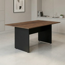Ver imagem 1 de Mesa de Escritório para Reunião 6 Lugares 180x90cm Studio Nogueira Lamina e Preto
