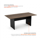Ver imagem 4 de Mesa de Escritório para Reunião 6 Lugares 180x90cm Studio Nogueira Lamina e Preto