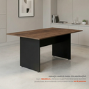 Ver imagem 5 de Mesa de Escritório para Reunião 6 Lugares 180x90cm Studio Nogueira Lamina e Preto