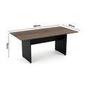 Ver imagem 3 de Mesa de Escritório para Reunião 6 Lugares 180x90cm Studio Nogueira Lamina e Preto