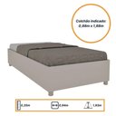 Ver imagem 4 de Cama Box Mônaco Solteiro Tcil Off White