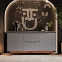 Ver imagem 2 de Buffet 2 Portas Flow Cinza