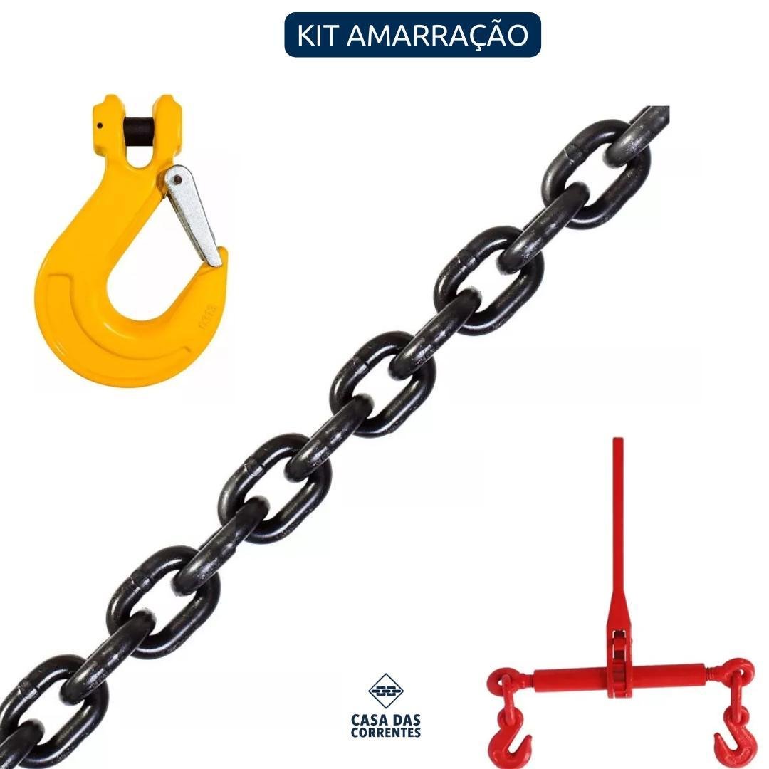 Corrente 3/8 5m + Tensionador + Gancho Clevis - 2