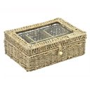 Ver imagem 1 de Caixa Decorativa em Fibra Natural e Vidro com Divisórias 30cm 16694-pl