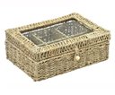 Ver imagem 1 de Caixa Decorativa em Fibra Natural e Vidro com Divisórias 30cm 16694-pl