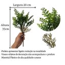 Ver imagem 2 de Kit 15 Mini Buquê Folhagem Samambaia Artificial 35cm para Painel Verde e Decoração Interna