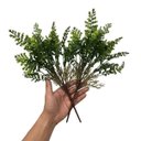 Ver imagem 5 de Kit 15 Mini Buquê Folhagem Samambaia Artificial 35cm para Painel Verde e Decoração Interna
