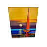 Mini Quadro  Artesanal Decorativo de Barco a Vela Pintado a Mão 30x25cm - 6