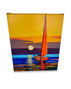 Ver imagem 6 de Mini Quadro Artesanal Decorativo de Barco a Vela Pintado a Mão 30x25cm
