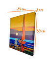 Ver imagem 7 de Mini Quadro Artesanal Decorativo de Barco a Vela Pintado a Mão 30x25cm