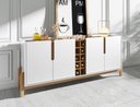 Ver imagem 1 de Buffet 4 Portas C/ Prateleiras Lizz 1,90 Branco/cedro