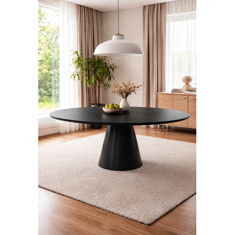Mesa de Jantar Oval Cone 170x100cm em Mármore São Gabriel