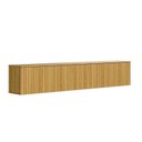 Ver imagem 4 de Rack Glimmer 1.7 Suspenso 100% MDF com Portas Ripadas para Sala de Estar – Carvalho
