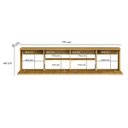 Ver imagem 3 de Rack Glimmer 1.7 Suspenso 100% MDF com Portas Ripadas para Sala de Estar – Carvalho