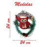 Guirlanda Natalina Coruja Pinha Enfeite Porta Pendente Arvore Natal 24cm - 2
