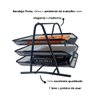 Kit 5 Bandeja Organizadora Tripla de Papel Documentos para Mesa de Escritório - 4
