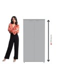 Ver imagem 6 de Armário Alto para Escritório P25 com 2 Portas Pivotantes Cinza