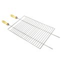 Ver imagem 2 de Grelha para Churrasqueira Assadora Quadrada Simples Churrasco Peixe Carnes Multiuso Cromado