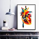 Ver imagem 2 de Quadro Decorativo Coração de Artista 45x34cm:madeira Preta