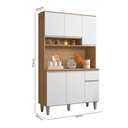 Ver imagem 3 de Kit Cozinha Márcia Armário Completo 105cm Ajl Móveis