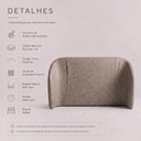 Ver imagem 3 de Cabeceira Estofada Alure para Cama King de 193cm Orgânica Curva Courissimo Bege - Desk Design