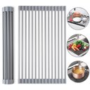 Ver imagem 1 de Escorredor de Pia Dobravel Portatil Aço Inox Tamanho:47x35 Xg