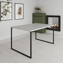 Ver imagem 3 de Mesa Jantar Manchester Branca com 4 Cadeiras Pretas Diamond para Sala Cozinha e Jantar-branco/preto