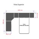Ver imagem 5 de Guarda Roupa Dormitório Modulado Alpes Solteiro Canto - Roupeiro Luciane M06:azul