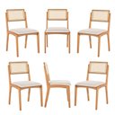 Ver imagem 1 de Kit 6 Cadeiras com Encosto Tela Assento Estofado Verona